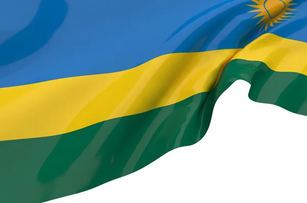 Flagi Rwandy — Zdjęcie stockowe