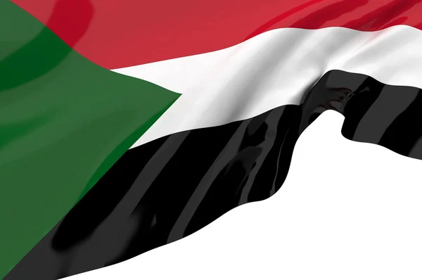 Vlajky Súdán — Stock fotografie