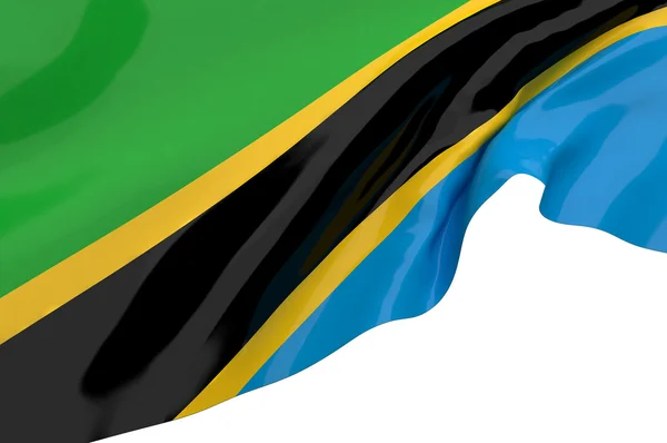 坦桑尼亚的旗子 — 图库照片