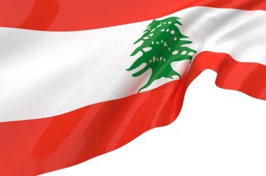 Illustration flags of Lebanon clipart