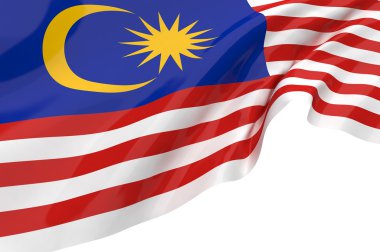 Illustration flags of Malaysia clipart