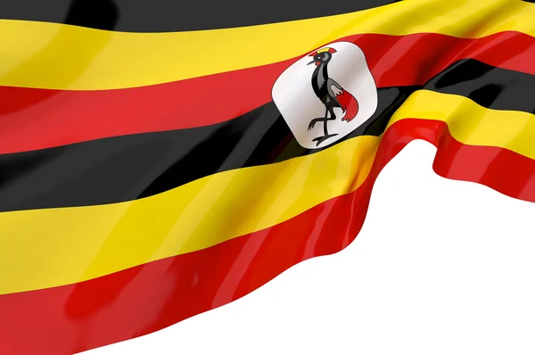 Флаги Уганды — стоковое фото