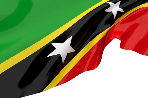 Flaggen von Saint Kitts nevis — Stockfoto