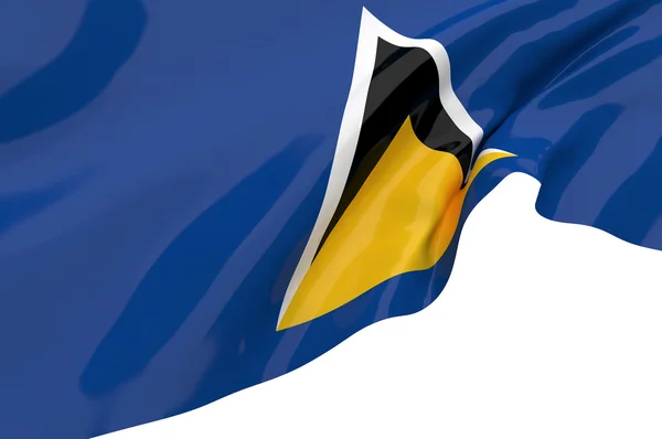 Flags of Saint Lucia — Zdjęcie stockowe