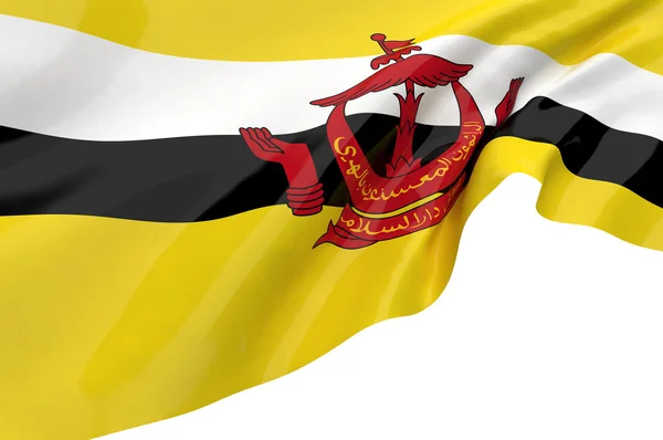 Иллюстрационные флаги Брунея — стоковое фото