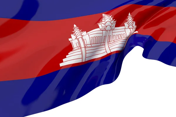 柬埔寨的插图旗子 — 图库照片