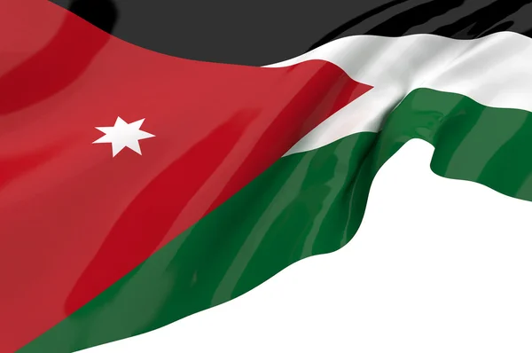 Bandiere illustrative della Giordania — Foto Stock