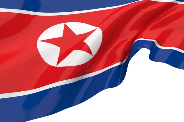 Bandiere illustrative della Corea del Nord — Foto Stock