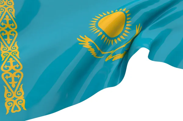 Ilustrace vlajek Kazachstánu — Stock fotografie