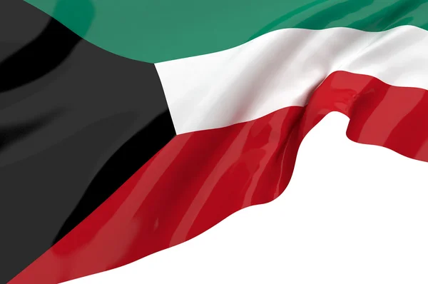 Иллюстрационные флаги Кувейта — стоковое фото