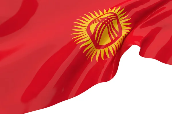 Illustration flags of Kyrgyzstan — Stock Photo, Image
