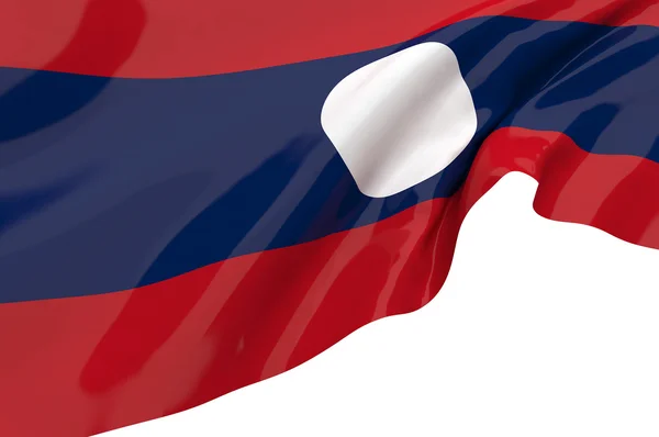 Illustration flaggor av laos — Stockfoto