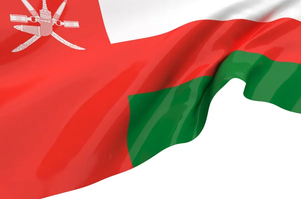 Ilustracja flagi Omanu — Zdjęcie stockowe