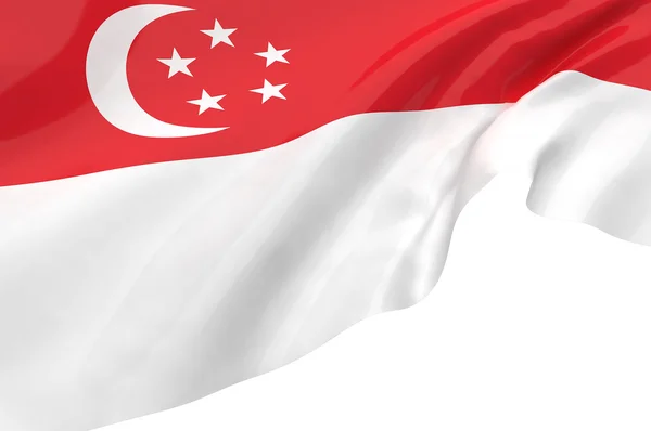 Ilustracja flagi z Singapuru — Zdjęcie stockowe
