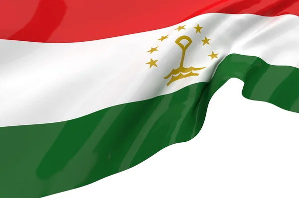 Bandeiras ilustrativas do Tajiquistão — Fotografia de Stock