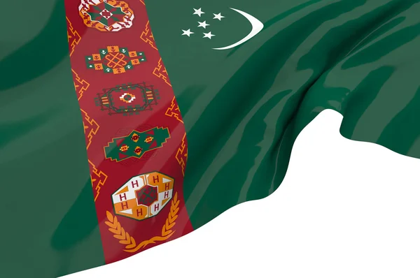 Obrázek vlajky Turkmenistánu — Stock fotografie