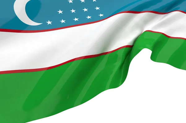 Bandeiras ilustrativas do Uzbequistão — Fotografia de Stock