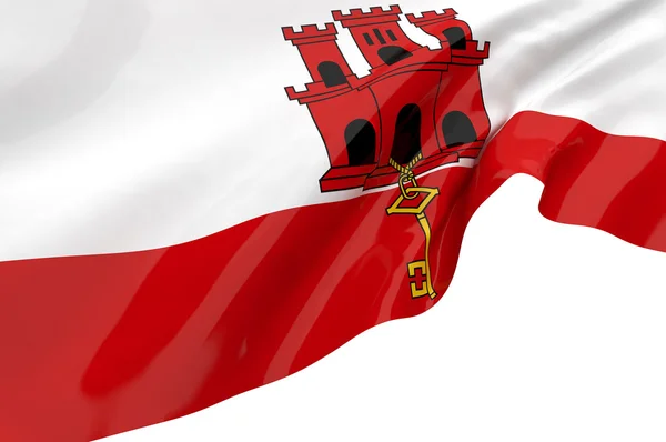 Flags of Gibraltar — Zdjęcie stockowe