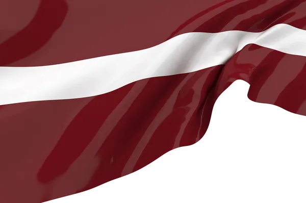 Vlajky z Lotyšska — Stock fotografie