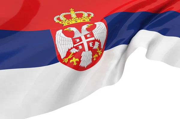 Flaggen Serbiens — Stockfoto