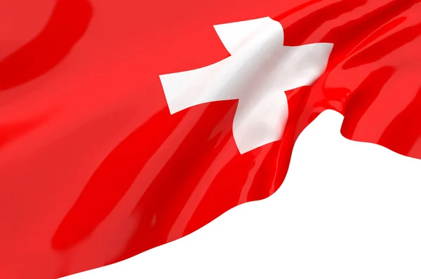Флаги Швейцарии — стоковое фото