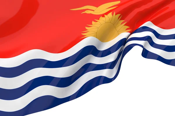 Kiribati illusztráció zászlói — Stock Fotó