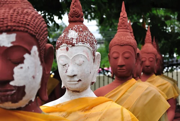Ряд статуи Будды — стоковое фото