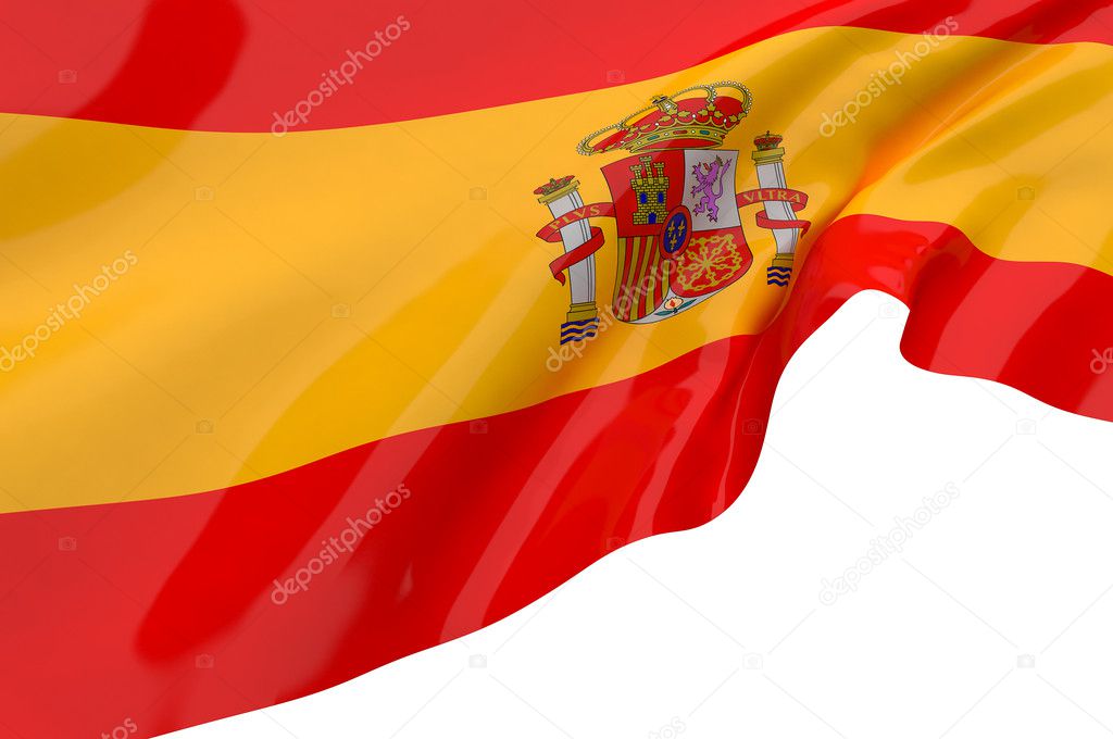 Flag of Spain on white