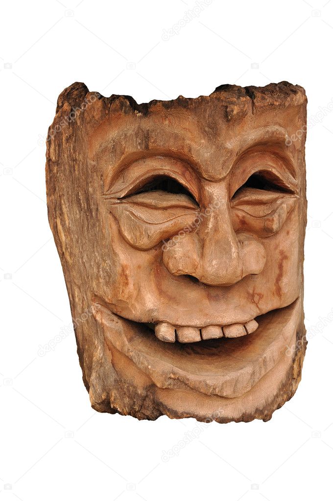 Wooden Asian mask