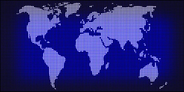 Mapa global do mundo — Fotografia de Stock