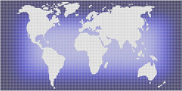 Globale kaart van de wereld — Stockfoto