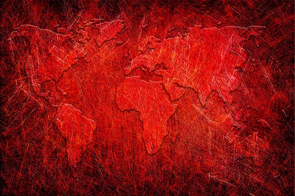 Global map on grunge textured — Stock Photo, Image