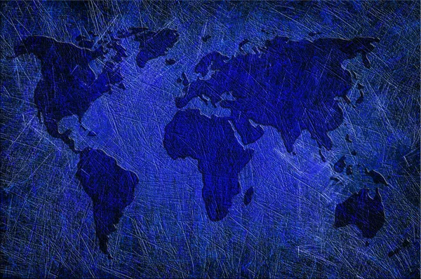 Mapa globalna na teksturowanej tło — Zdjęcie stockowe