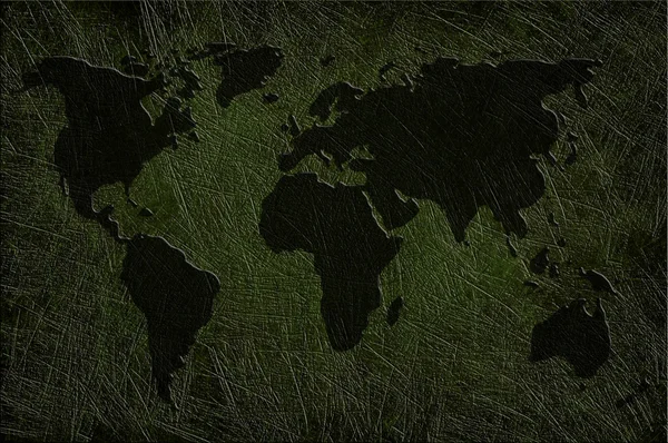 Mappa globale su grunge strutturato — Foto Stock