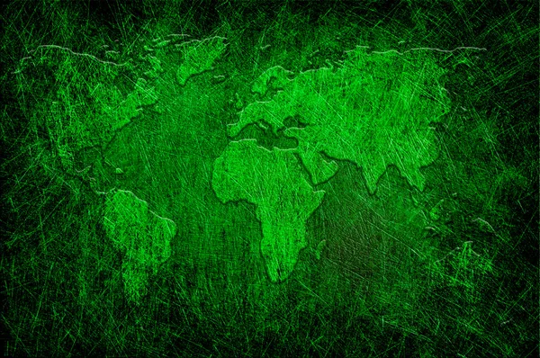 Mapa global sobre grunge texturizado — Fotografia de Stock