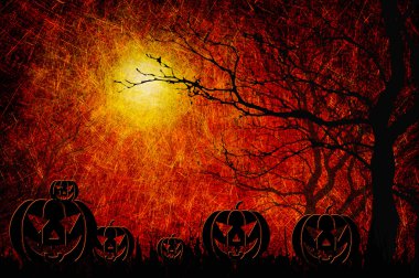 Grunge halloween gece arka plan dokulu