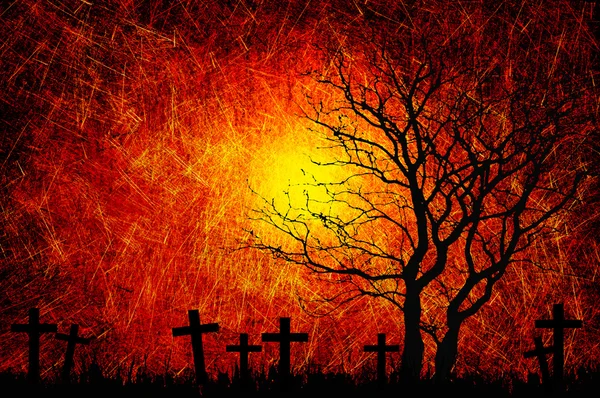 Grunge texturált Halloween éjszaka háttér — Stock Fotó
