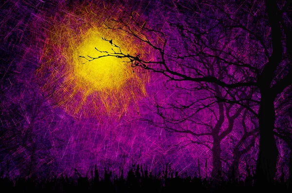 Granica teksturowanej tło noc halloween — Zdjęcie stockowe