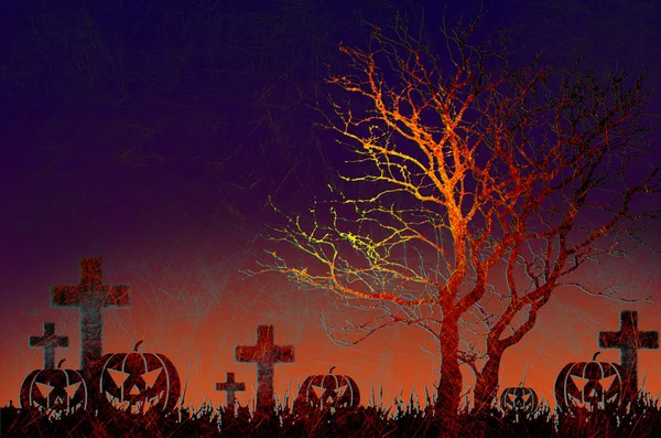 Grunge texturerat halloween natt bakgrund — Stockfoto