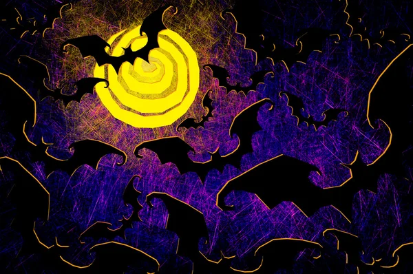 Grunge strutturato Halloween notte sfondo — Foto Stock