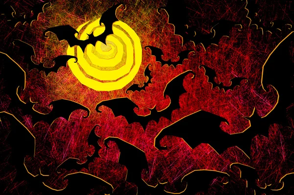 Grunge texturizado Halloween noite fundo — Fotografia de Stock
