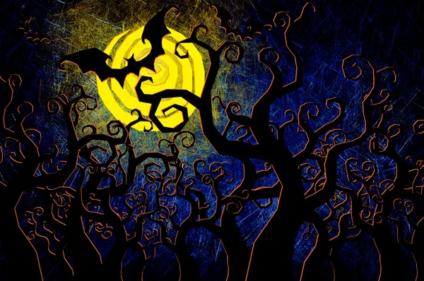 Grunge kuvioitu Halloween yö tausta — kuvapankkivalokuva