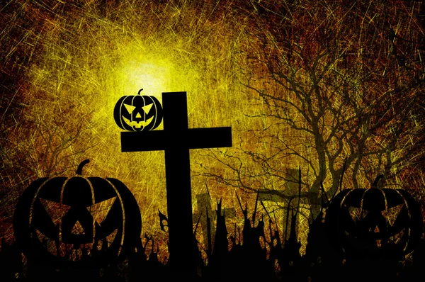 Grunge texturou halloween noci pozadí — Stock fotografie