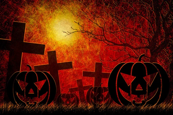 Grunge texturierte Halloween-Nacht Hintergrund — Stockfoto