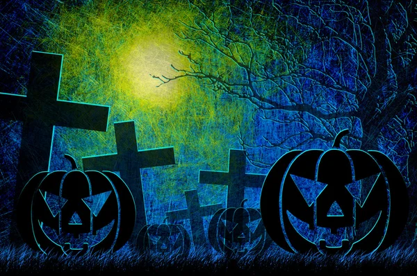 Grunge halloween gece arka plan dokulu — Stok fotoğraf