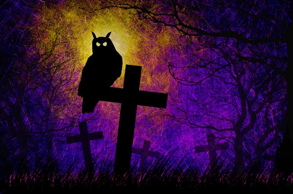 Grunge texturé Halloween nuit fond — Photo