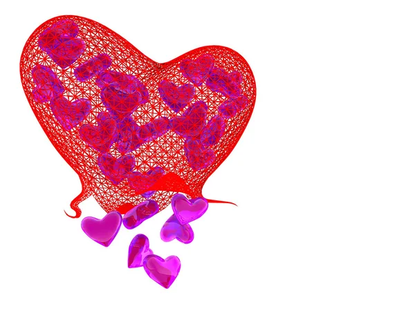 Прозрачное пурпурное сердце — стоковое фото