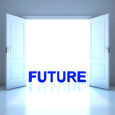 Future word conceptual in the future clipart