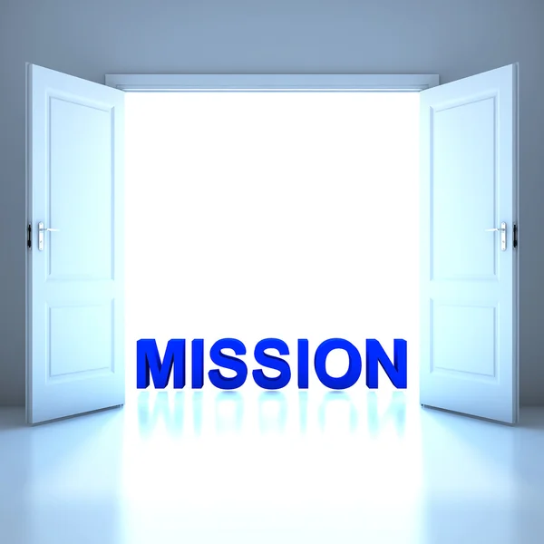 Mission word conceptual in the future — Stock Photo, Image