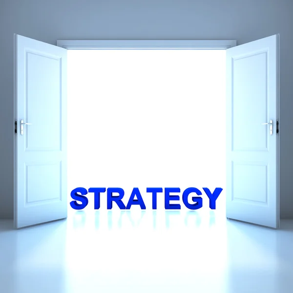 Strategy word conceptual in the future — Stock Photo, Image